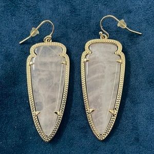 Kendra Scott Skylar Earring Gold / Rose Quartz